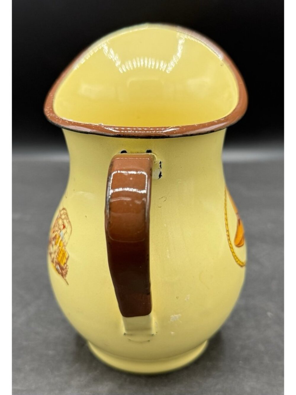 Vintage Monterrey Western Ware Creamer Cowboy Enamelware Mexico 1950s - Picture 2 of 10